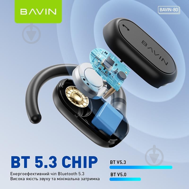 Наушники BAVIN BAVIN-80 black (HB-BA-80-BK) - фото 3 Наушники BAVIN BAVIN-80 black (HB-BA-80-BK) - фото 3