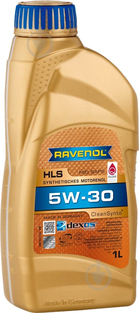 ᐉ Моторное масло синтетическое RAVENOL HLS 5W-30 1 л (11111191