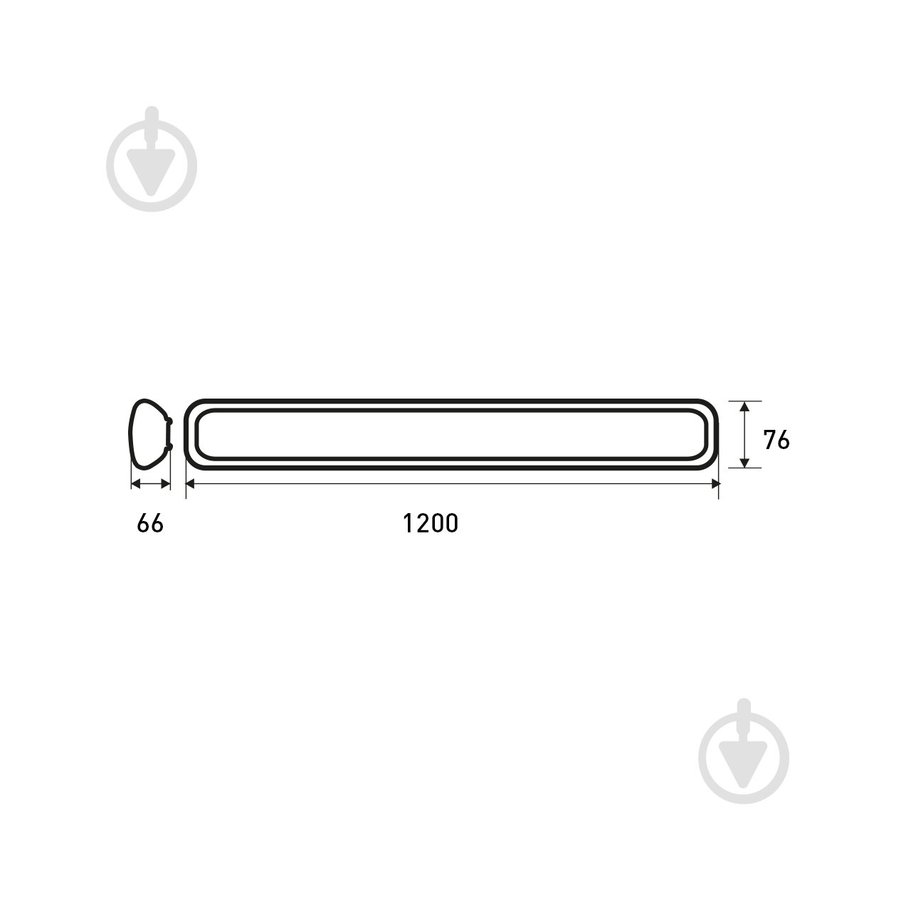 Світильник лінійний Eurolamp IP65 36 Вт без цоколя денний LED-FX(1.2)-36/40(ne - фото 4