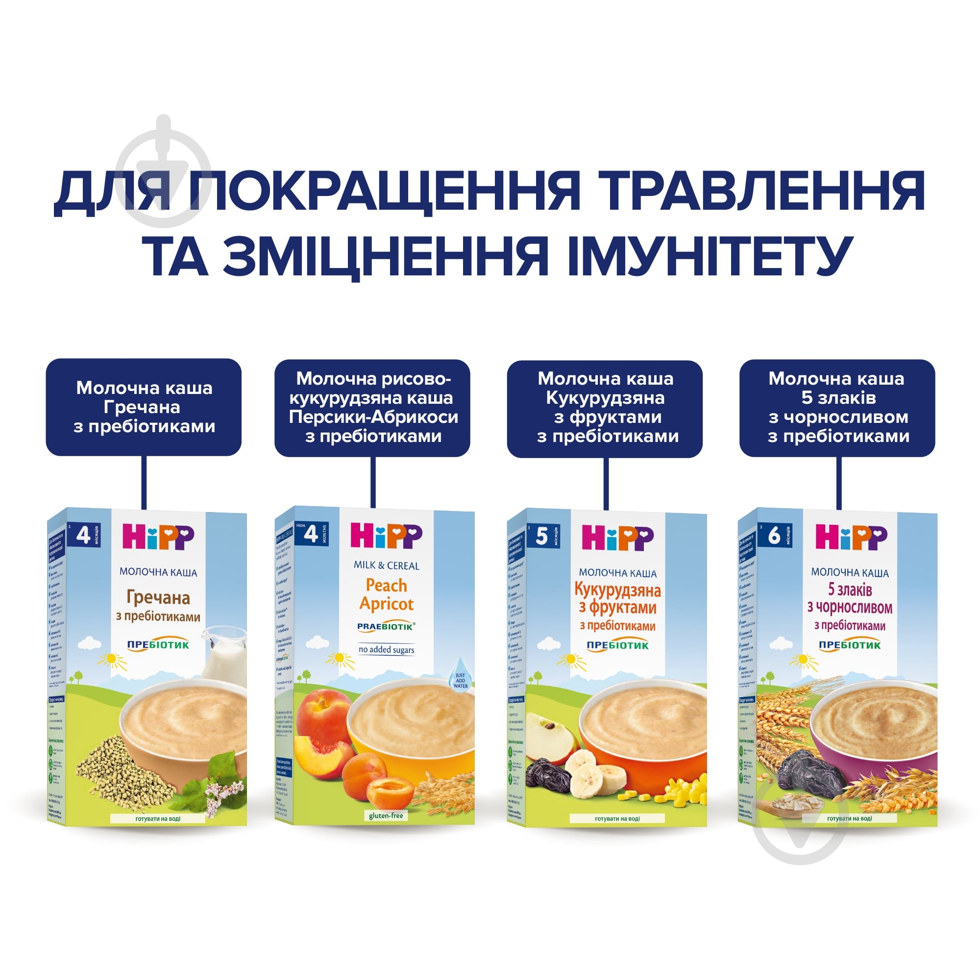 Каша молочна Hipp від 4 місяців рисово-кукурудзяна «Персики-Абрикоси» з пребіотиками 250 г — фото 7