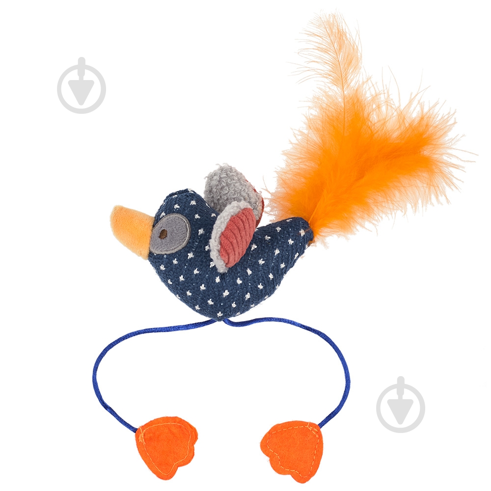 Іграшка для котів AnimAll Fun Пташка з пір'ям 16 см синій (183361) - фото 1 Іграшка для котів AnimAll Fun Пташка з пір'ям 16 см синій (183361) - фото 1