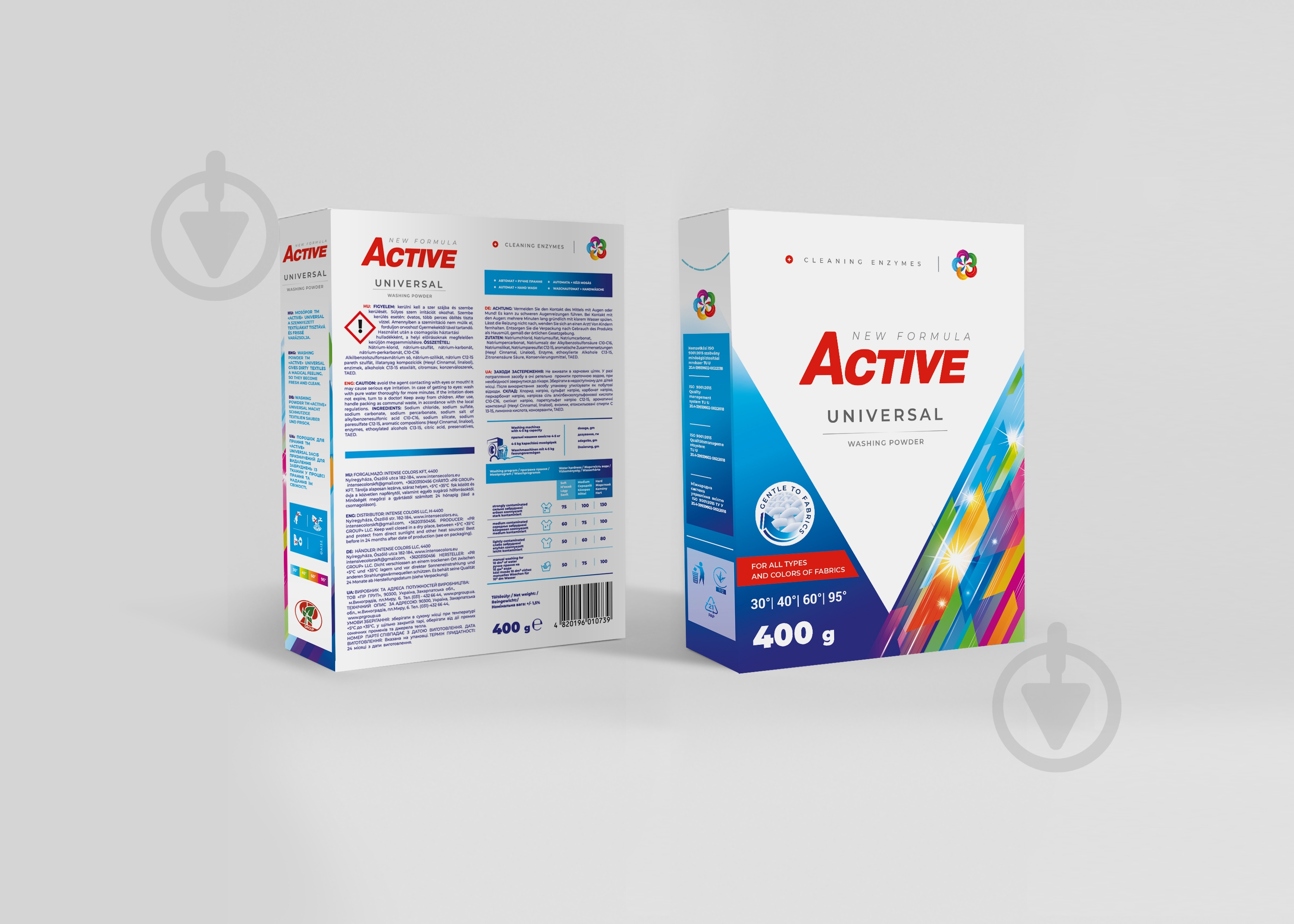 Порошок для машинной и ручной стирки ACTIVE chemistry Universal 0,4 кг - фото 2