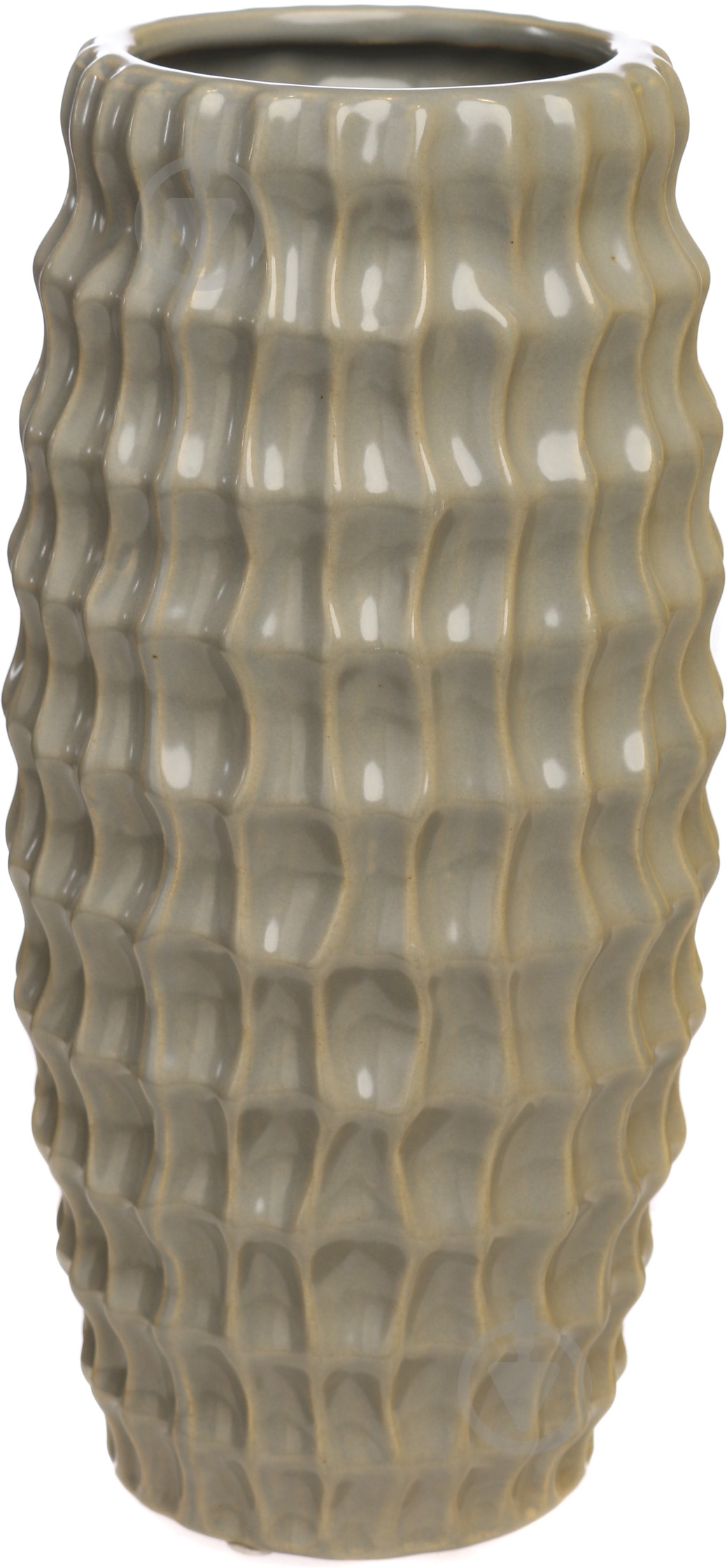 Ваза керамическая Pinsung Ceramics Guoxin d13хh26 26 см светло-серый GX19101B - фото 1