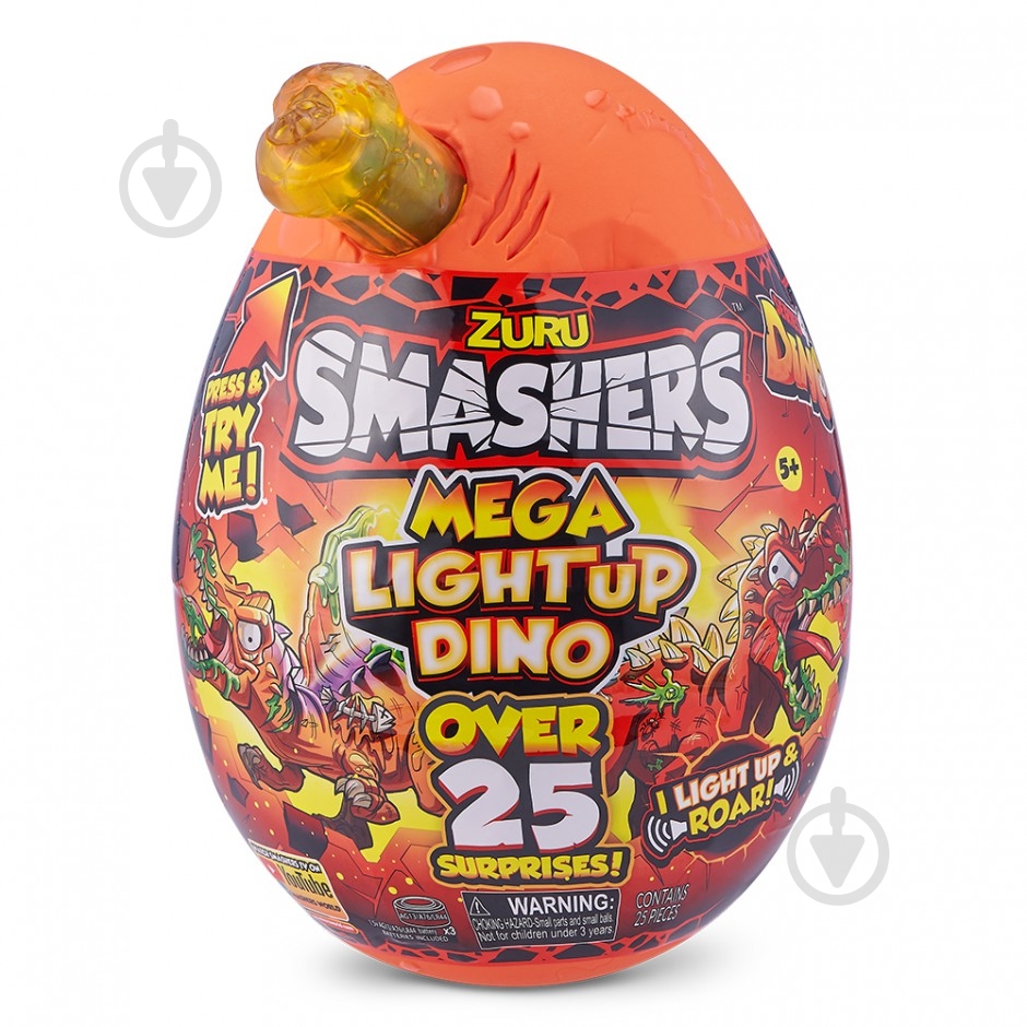 Игровой набор-сюрприз Zuru SMASHERS Light-Up Dino Mega с аксессуарами-B 7474B - фото 1