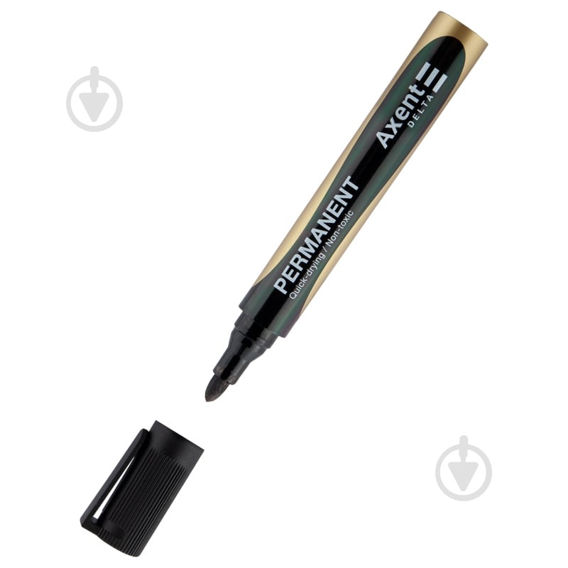 Маркер перманентный Axent 2 мм 43080 черный - фото 1