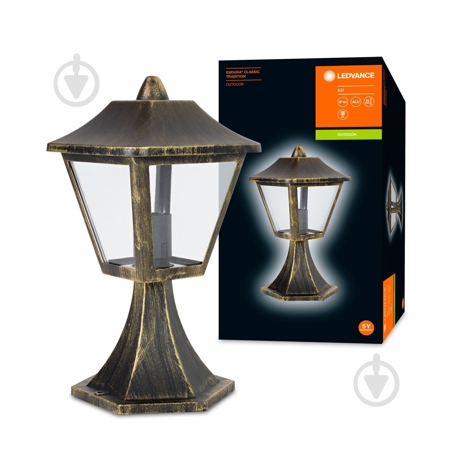 Стовп Ledvance E27 IP44 бронзовий Endura Classic Stand 33 Gold - фото 1