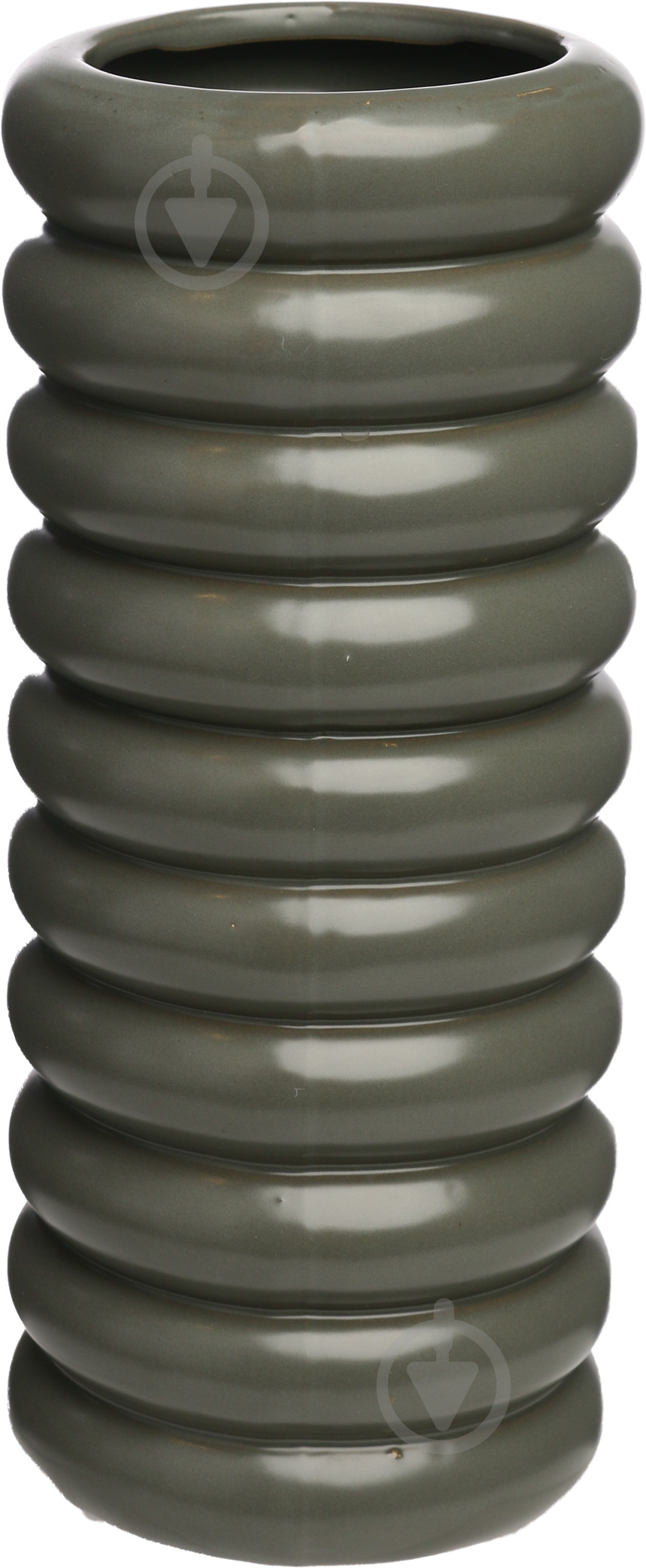 Ваза керамическая Pinsung Ceramics Guoxin d13хh30 30 см темно-серый GX19115B - фото 1