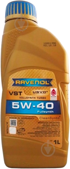 Моторна олива синтетична RAVENOL TURBO VST 5W-40 1 л (RAV TURBO VST 5W40 1L) - фото 1