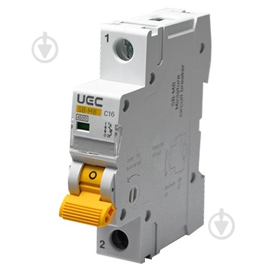 Автоматический выключатель UEC SB-M8 1P 16A C 4,5кA MCB45-1-016-C - фото 1
