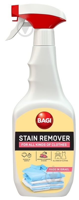 Пятновыводитель Bagi жидкий для всех типов тканей 500 мл - фото 1