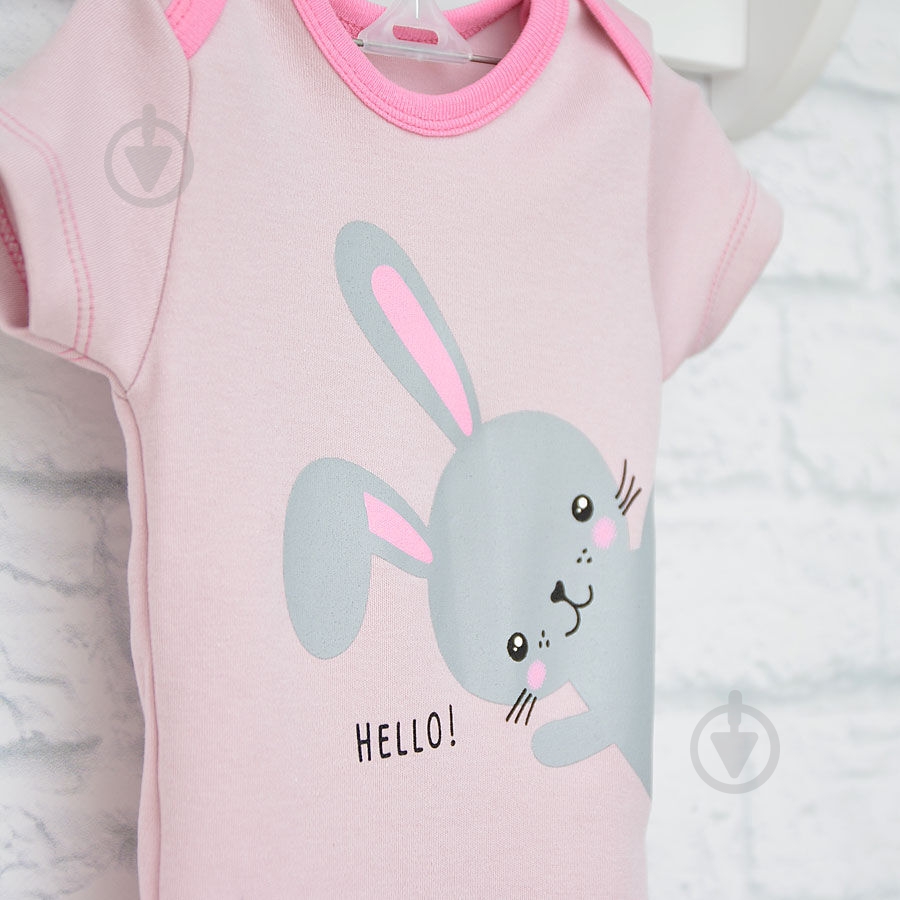 Боди детское для девочки Blanka Привет р.86 розовый 12944 - фото 2