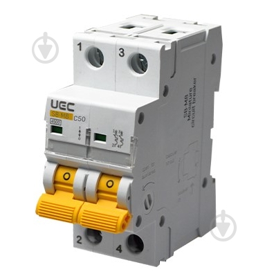 Автоматический выключатель UEC SB-M8 2P 50A C 4,5кA MCB45-2-050-C - фото 1