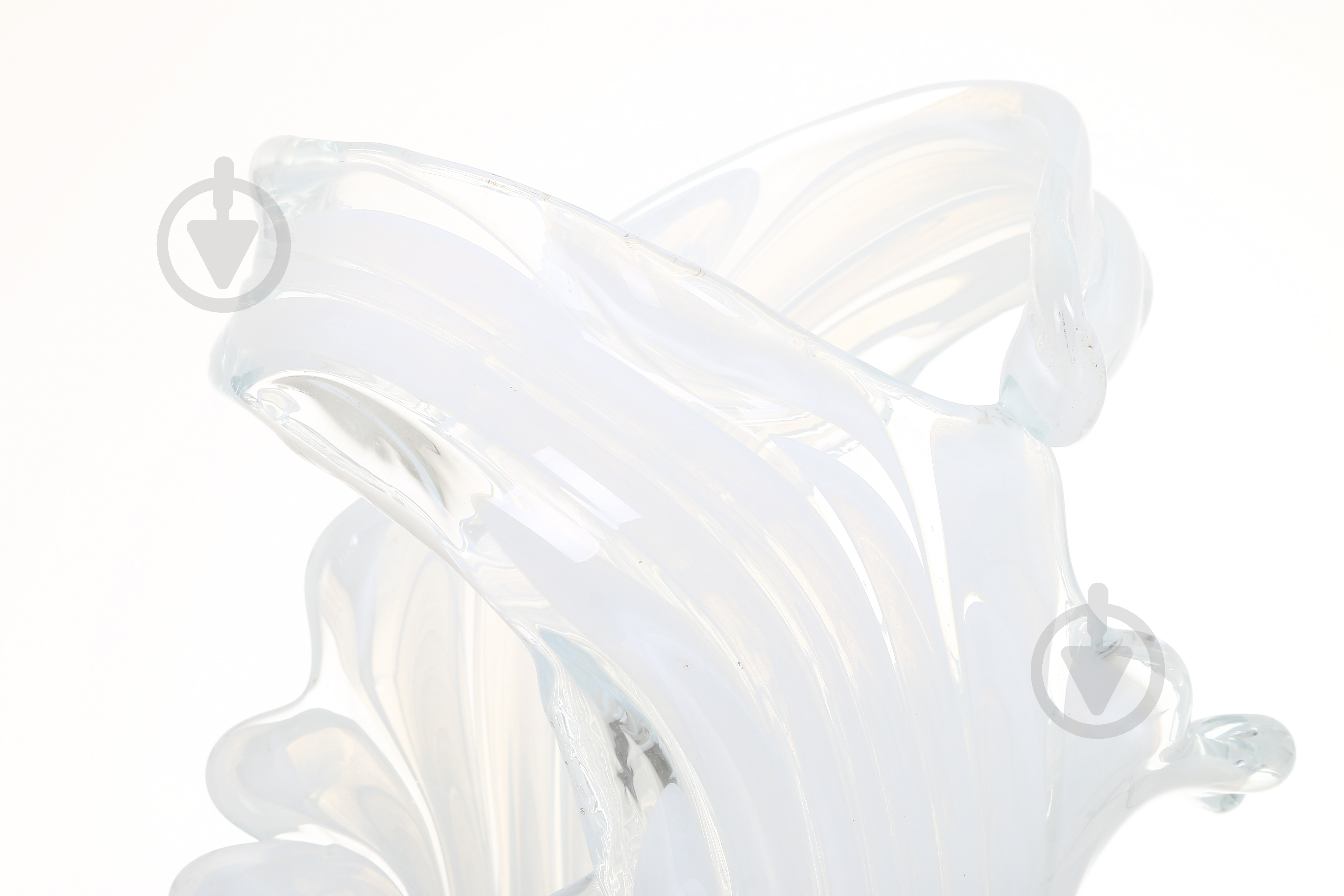 Ваза скляна Antonio Tammaro Abbraccio 40 см біла - фото 3 Ваза скляна Antonio Tammaro Abbraccio 40 см біла - фото 3