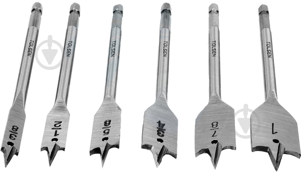 Набор зенковок по дереву Tolsen плоских 10-25 мм 6 шт. 75656 - фото 5