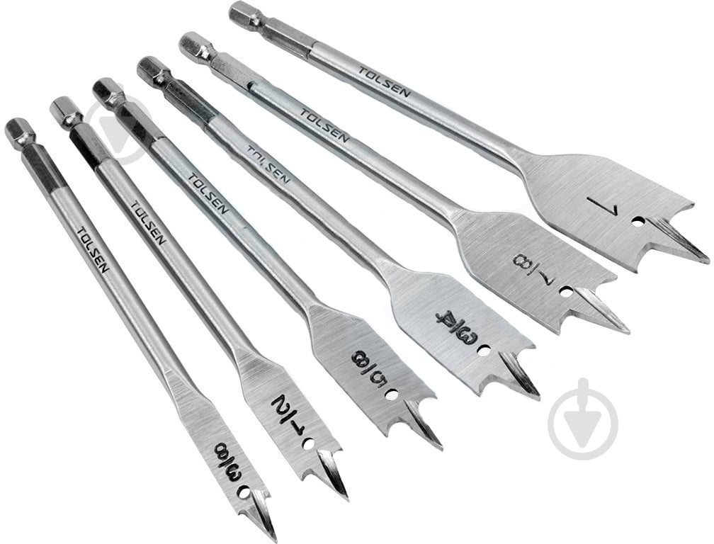 Набор зенковок по дереву Tolsen плоских 10-25 мм 6 шт. 75656 - фото 4