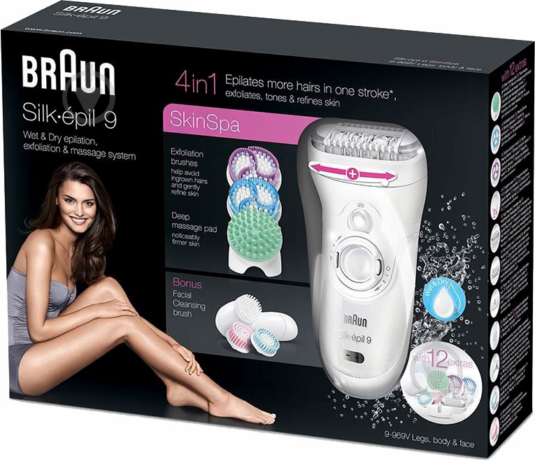 Епілятор Braun Silk-epil 9 9969V SkinSpa - фото 3 Епілятор Braun Silk-epil 9 9969V SkinSpa - фото 3