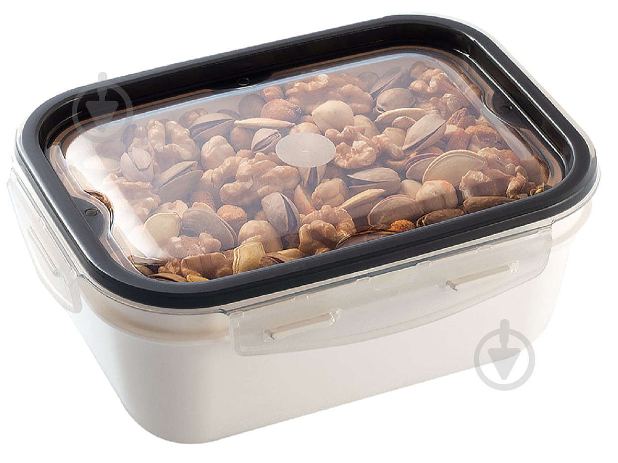 Контейнер для зберігання Ucsan Plastik вакуумний прямокутний LOCK & FIT 1 л (18,5х14х7,5см), білий - фото 1 Контейнер для зберігання Ucsan Plastik вакуумний прямокутний LOCK & FIT 1 л (18,5х14х7,5см), білий - фото 1