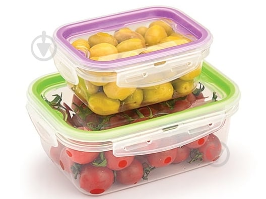 Набір ємностей Ucsan Plastik вакуумних прямокутних LOCK & FIT 2 шт. - фото 1 Набір ємностей Ucsan Plastik вакуумних прямокутних LOCK & FIT 2 шт. - фото 1