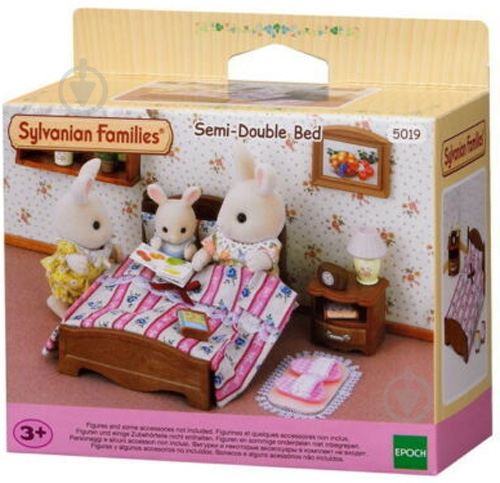 Ігровий набір Sylvanian Families Велике ліжко і тумбочка - фото 1