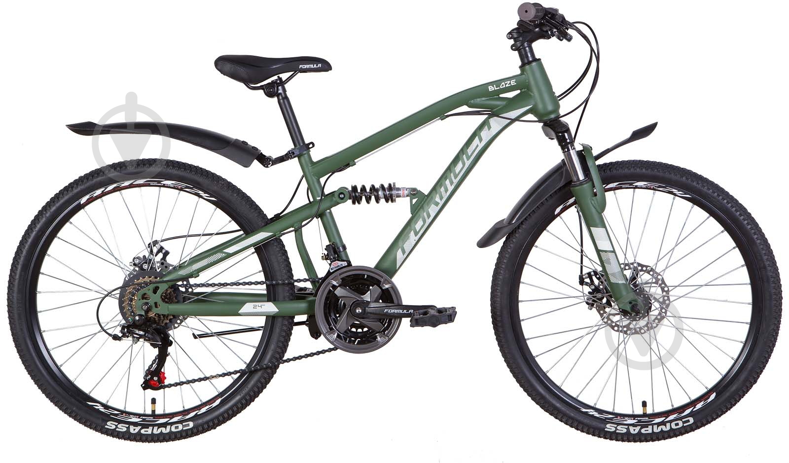 Велосипед Formula 24" 14"(36 см) BLAZE OPS-FR-24-331 темно-зеленый - фото 1