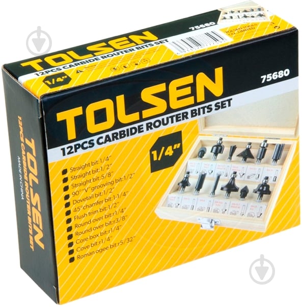 Набор Tolsen фрез по дереву 75680 - фото 3