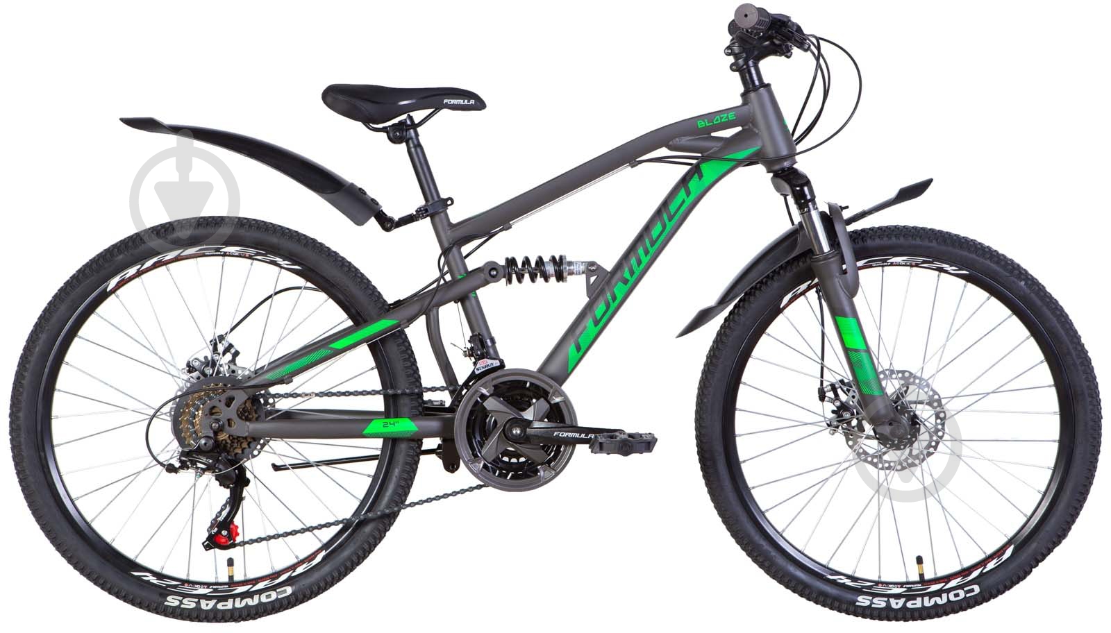 Велосипед Formula 24" 14"(36 см) BLAZE OPS-FR-24-332 темно-серый - фото 1