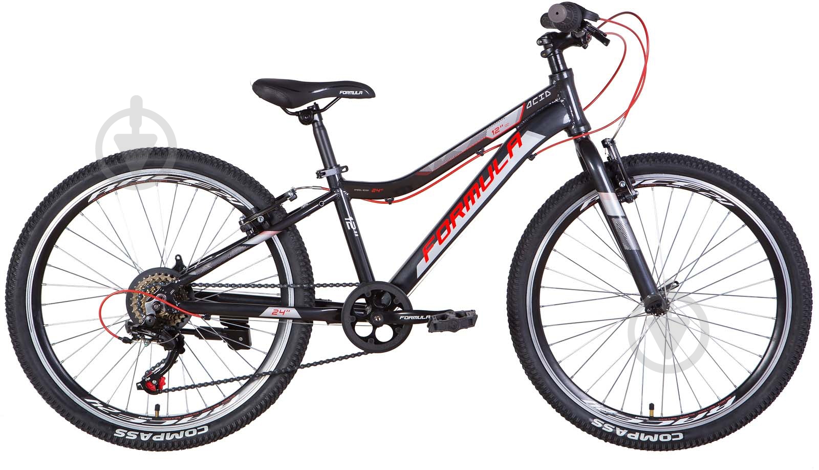 Велосипед Formula 24" 12"(30 см) ACID OPS-FR-24-345 черный с красным - фото 1