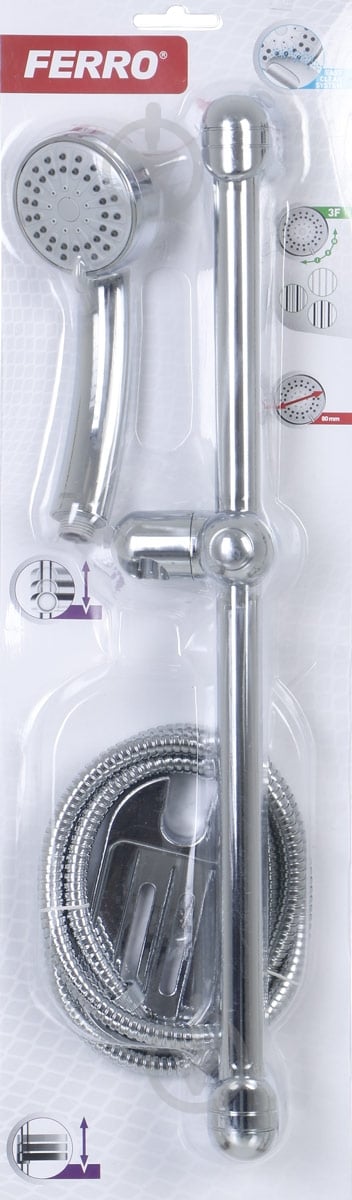 Душевой набор Ferro Ego N150B - фото 5 Душевой набор Ferro Ego N150B - фото 5