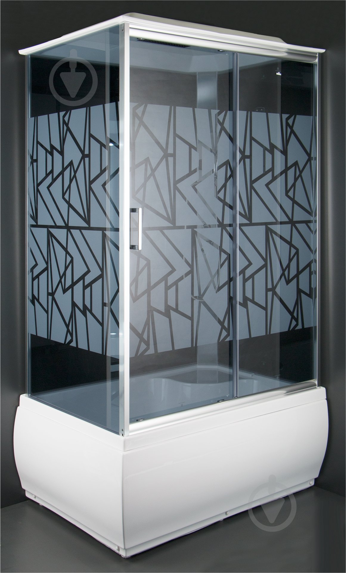 Душевой бокс Korra К-507 стойки хром, стекло графит - фото 2