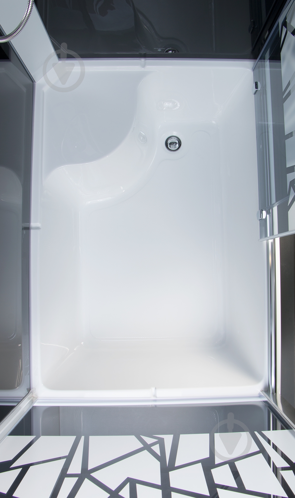 Душевой бокс Korra К-507 стойки хром, стекло графит - фото 6