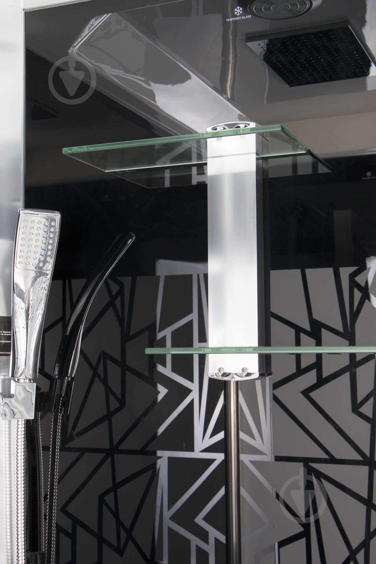 Душевой бокс Korra К-507 стойки хром, стекло графит - фото 4