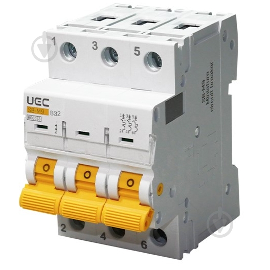 Автоматический выключатель UEC SB-M9 3P 32A B 6kA MCB60-3-032-B - фото 1