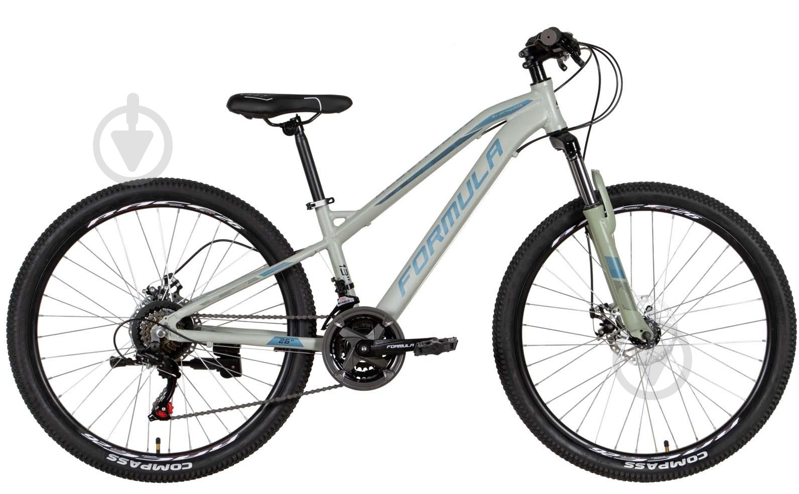 Велосипед Formula 26" 13"(33 см) BLACKWOOD OPS-FR-26-617 серо-голубой - фото 1
