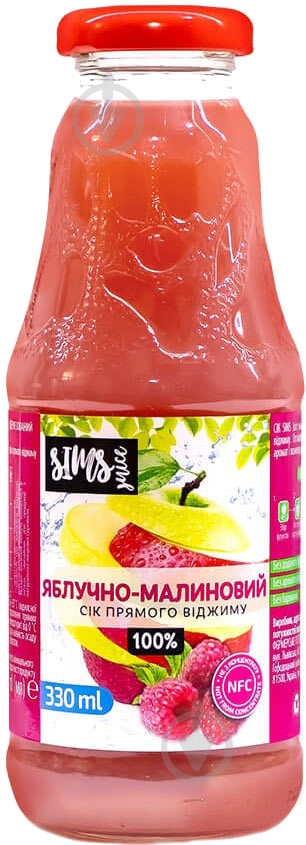 Сок Sims Juice Яблочно-малиновый 0,33л - фото 1 Сок Sims Juice Яблочно-малиновый 0,33л - фото 1