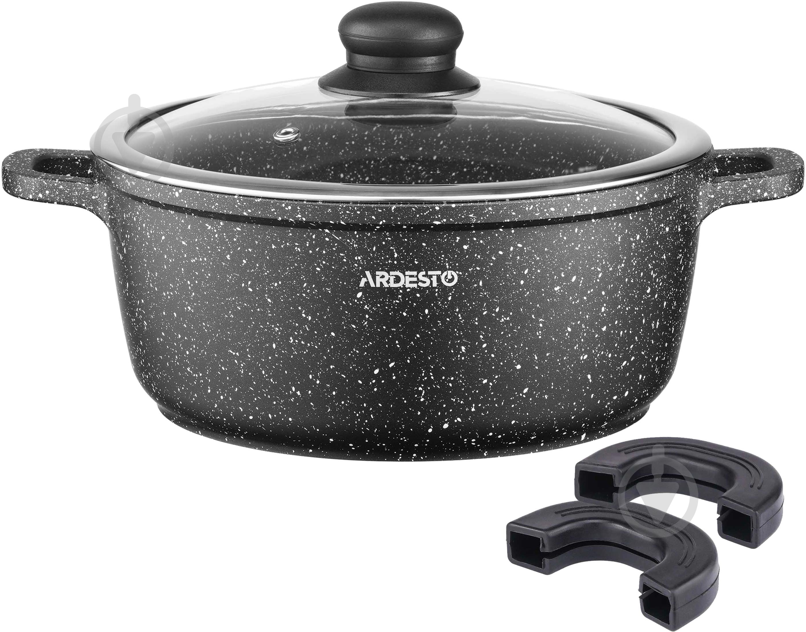 Кастрюля с крышкой Ardesto Gemini Anzio 5 л черная AR2454GE - фото 8