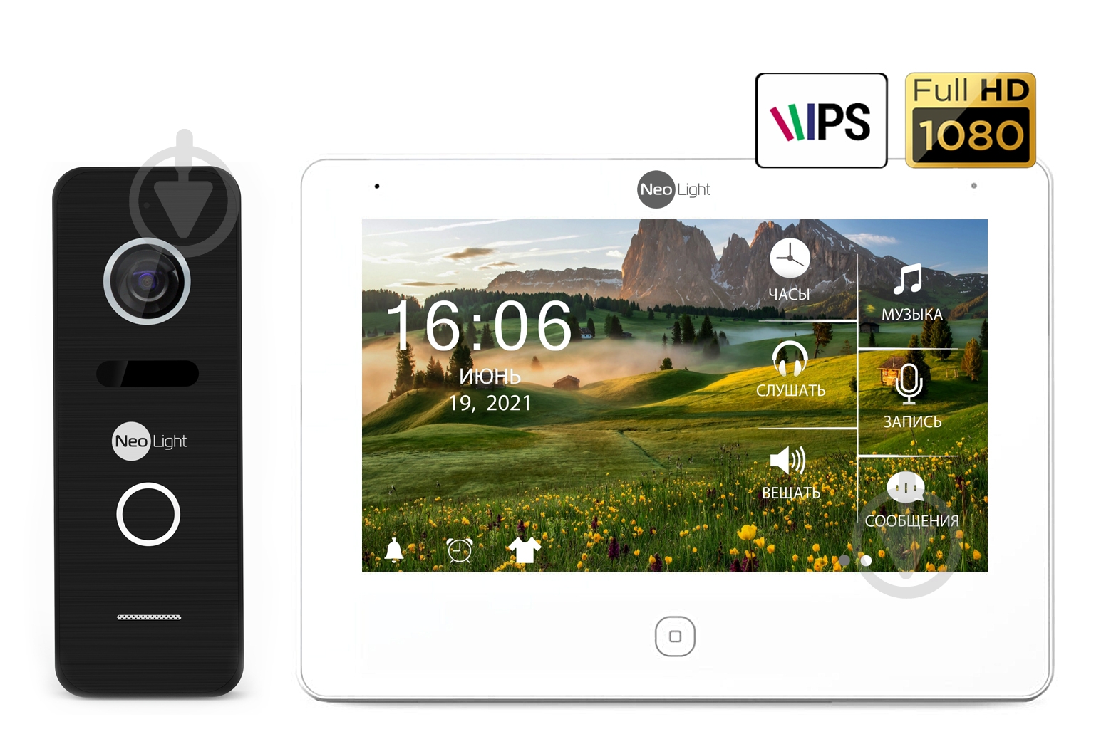Комплект видеодомофона NeoLight NeoKit IPS FHD - фото 1
