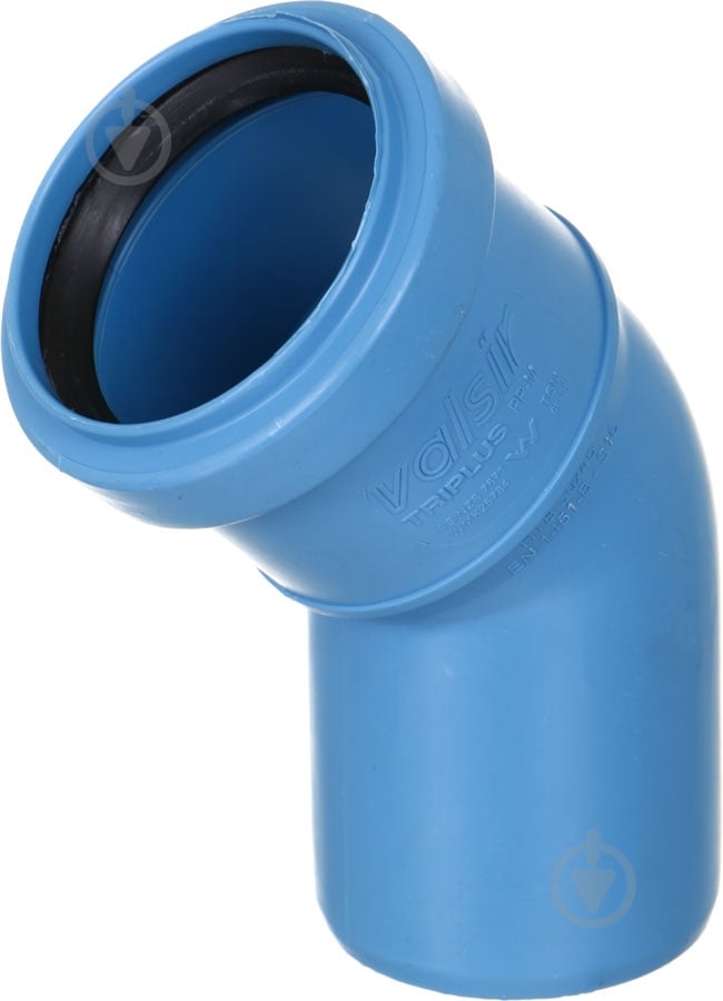 Колено канализационное Valsir безшумное Triplus d50x45° (VS0650425) - фото 1 Колено канализационное Valsir безшумное Triplus d50x45° (VS0650425) - фото 1