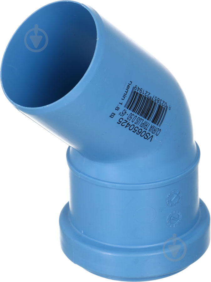 Колено канализационное Valsir безшумное Triplus d50x45° (VS0650425) - фото 2 Колено канализационное Valsir безшумное Triplus d50x45° (VS0650425) - фото 2