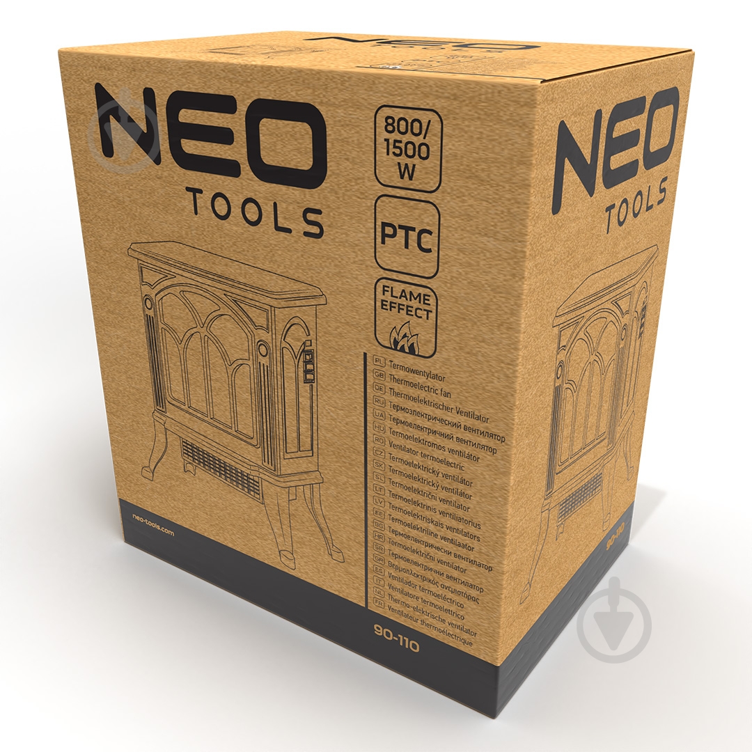 Камин электрический NEO tools 800 Вт/1500 Вт (90-110) - фото 12