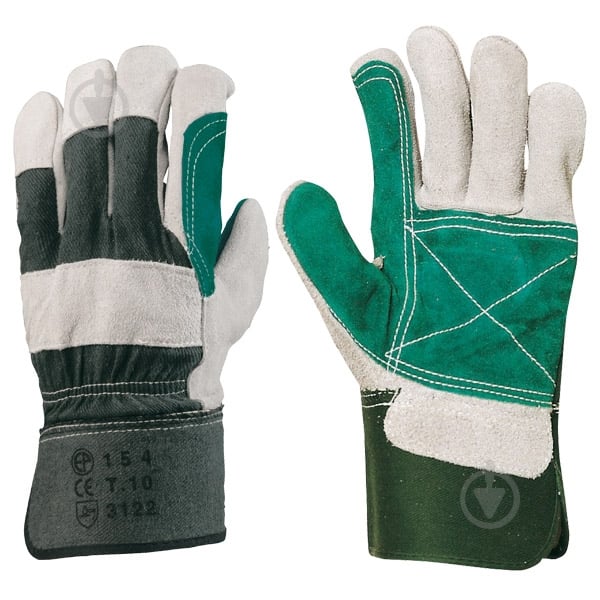 Перчатки Eurotechnique комбинированные с покрытием спилок XL (10) 154 - фото 1