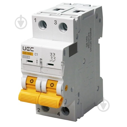 Автоматический выключатель UEC SB-M9 2P 1A 6kA MCB60-2-001-C - фото 1