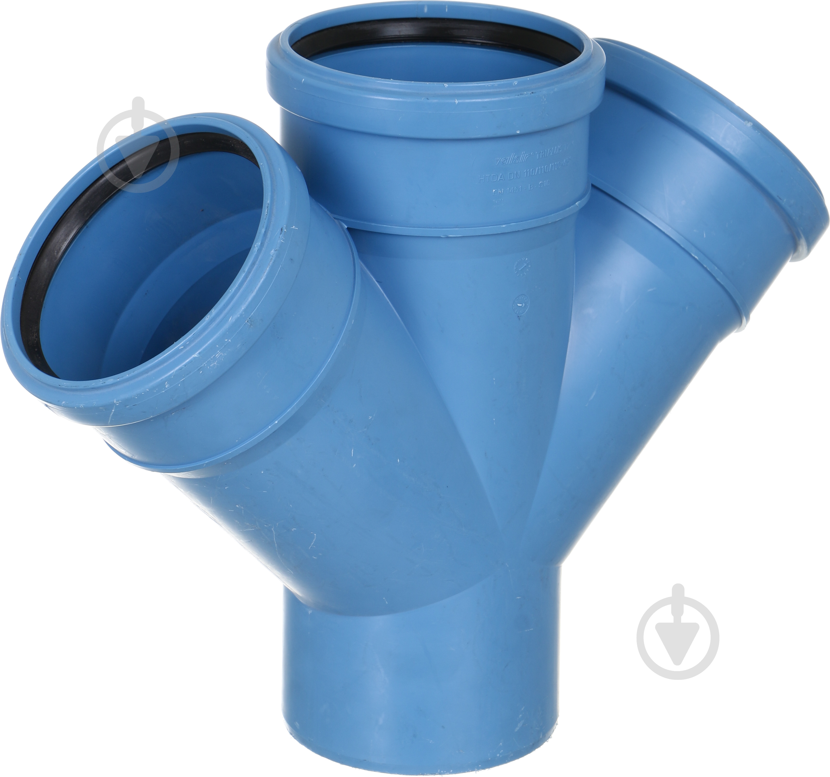 Крестовина канализационная Valsir безшумна Triplus d110x110x110 45° (VS0650655) - фото 1 Крестовина канализационная Valsir безшумна Triplus d110x110x110 45° (VS0650655) - фото 1