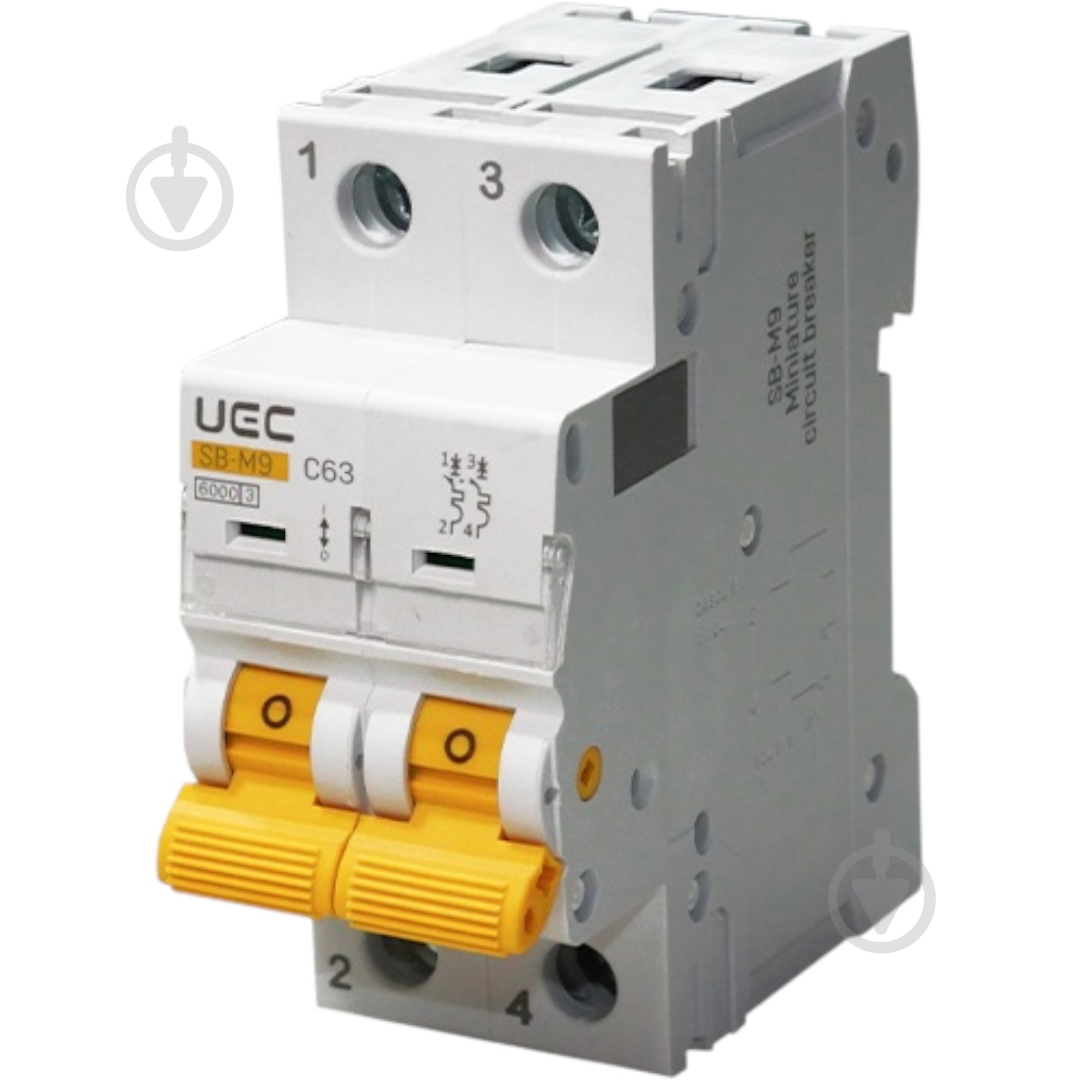 Автоматический выключатель UEC SB-M9 2P 32A 6kA MCB60-2-032-C - фото 1