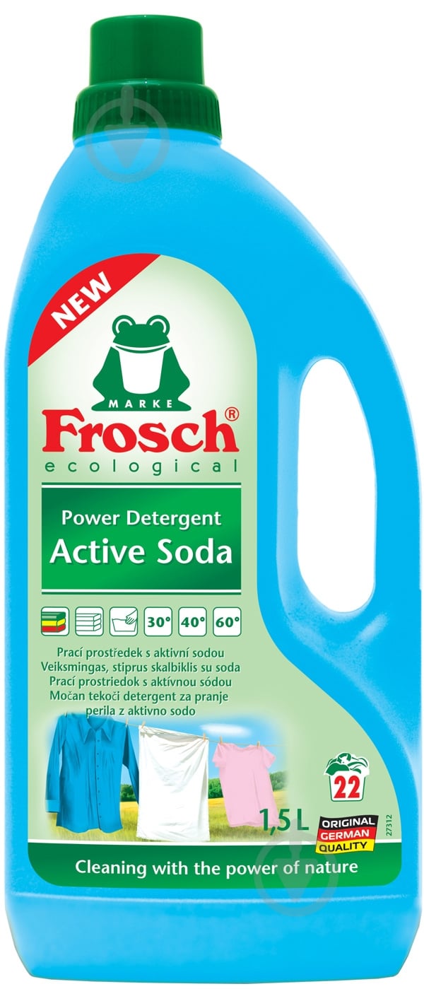 Пральний порошок для машинного прання Frosch Сода 1,5 л - фото 2