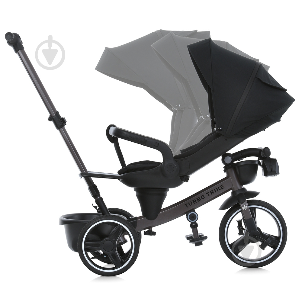 Велосипед-коляска Turbotrike Turbotrike MT 1002-1 кол.PU(12/10), склад.кермо, USB/BT, чорний чорний MT 1002-1 - фото 2 Велосипед-коляска Turbotrike Turbotrike MT 1002-1 кол.PU(12/10), склад.кермо, USB/BT, чорний чорний MT 1002-1 - фото 2