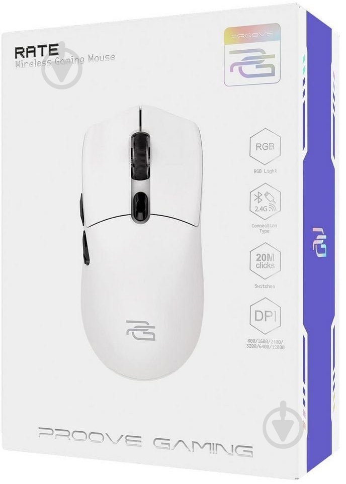 Мышка Proove Gaming Rate white (CMRTWR003001) - фото 3