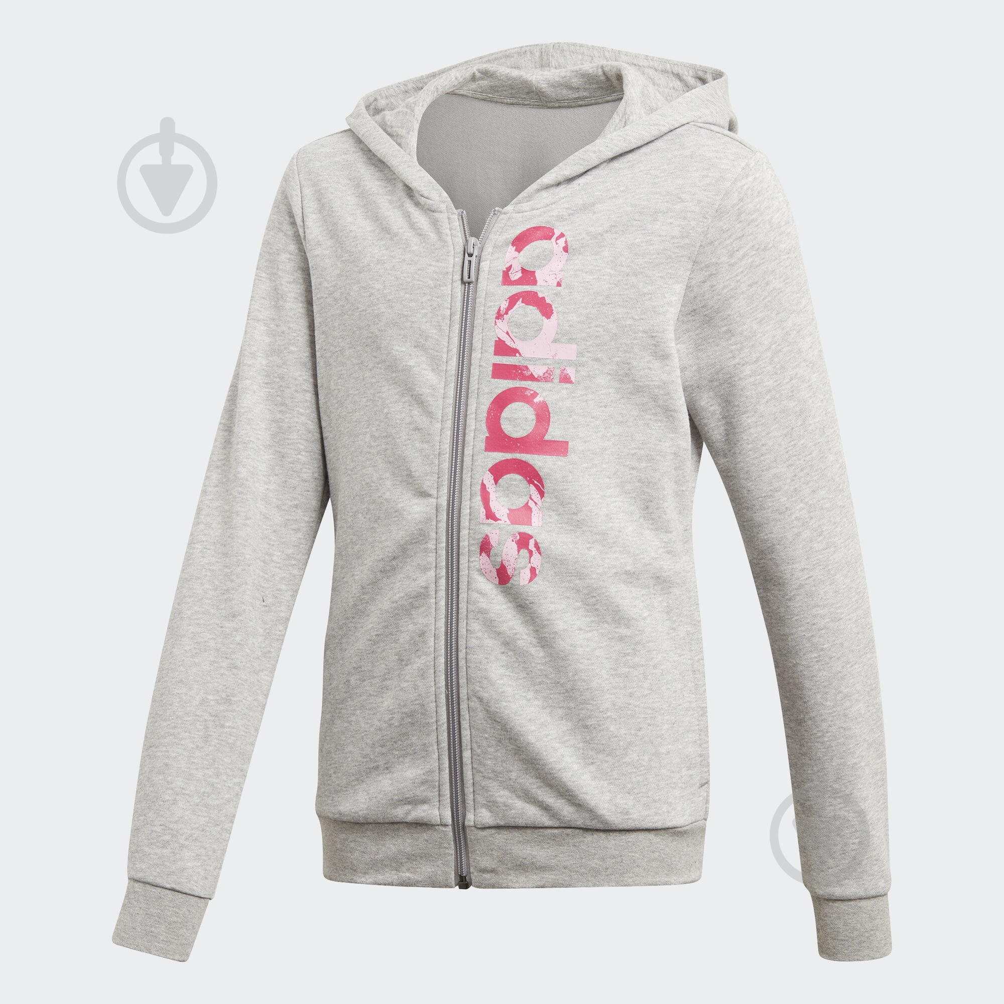 Джемпер Adidas YG E LIN CP HD DV0344 серый - фото 1