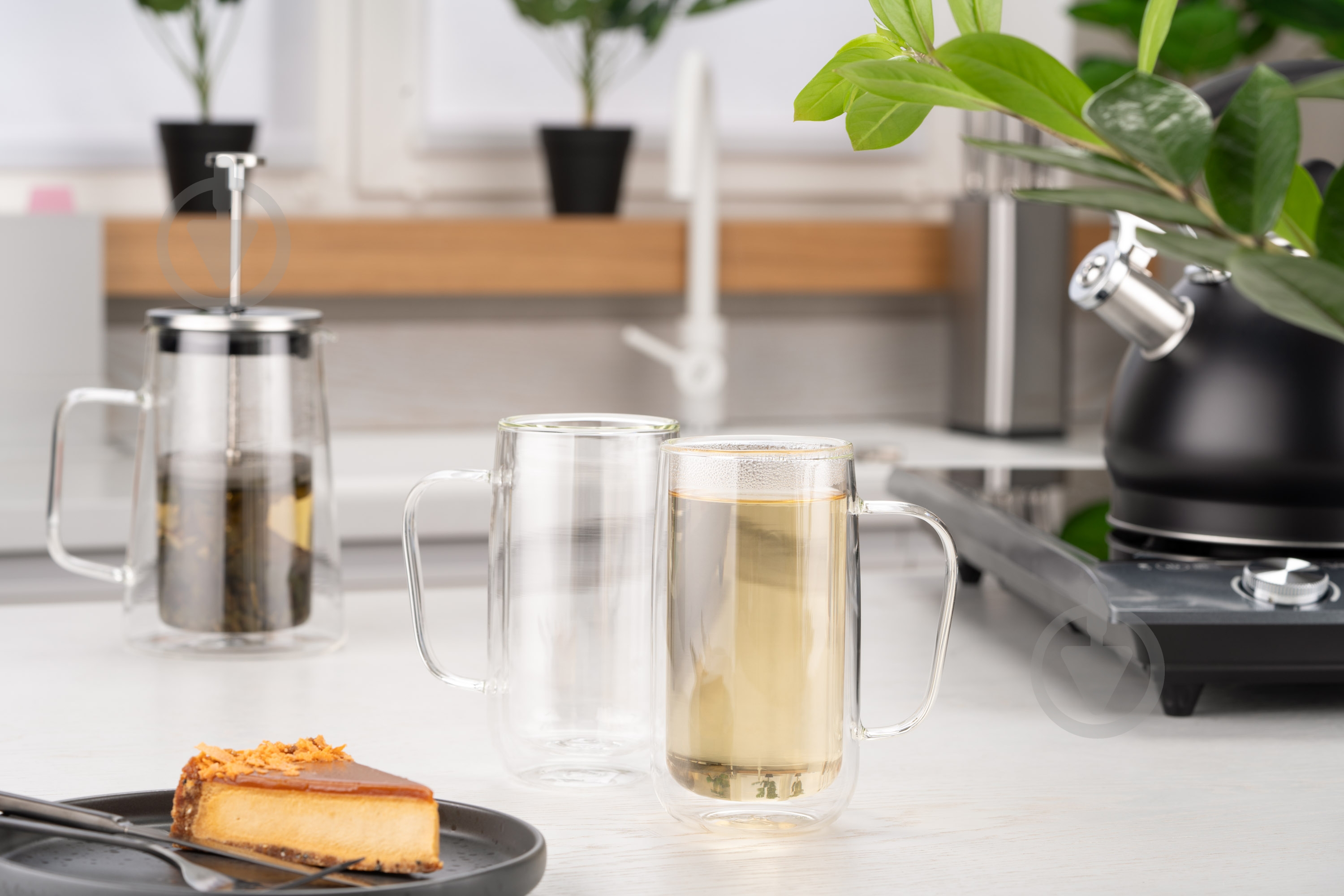 Набор чашек Ardesto 400 мл 2 шт. прозрачный AR2640BHR - фото 3 Набор чашек Ardesto 400 мл 2 шт. прозрачный AR2640BHR - фото 3