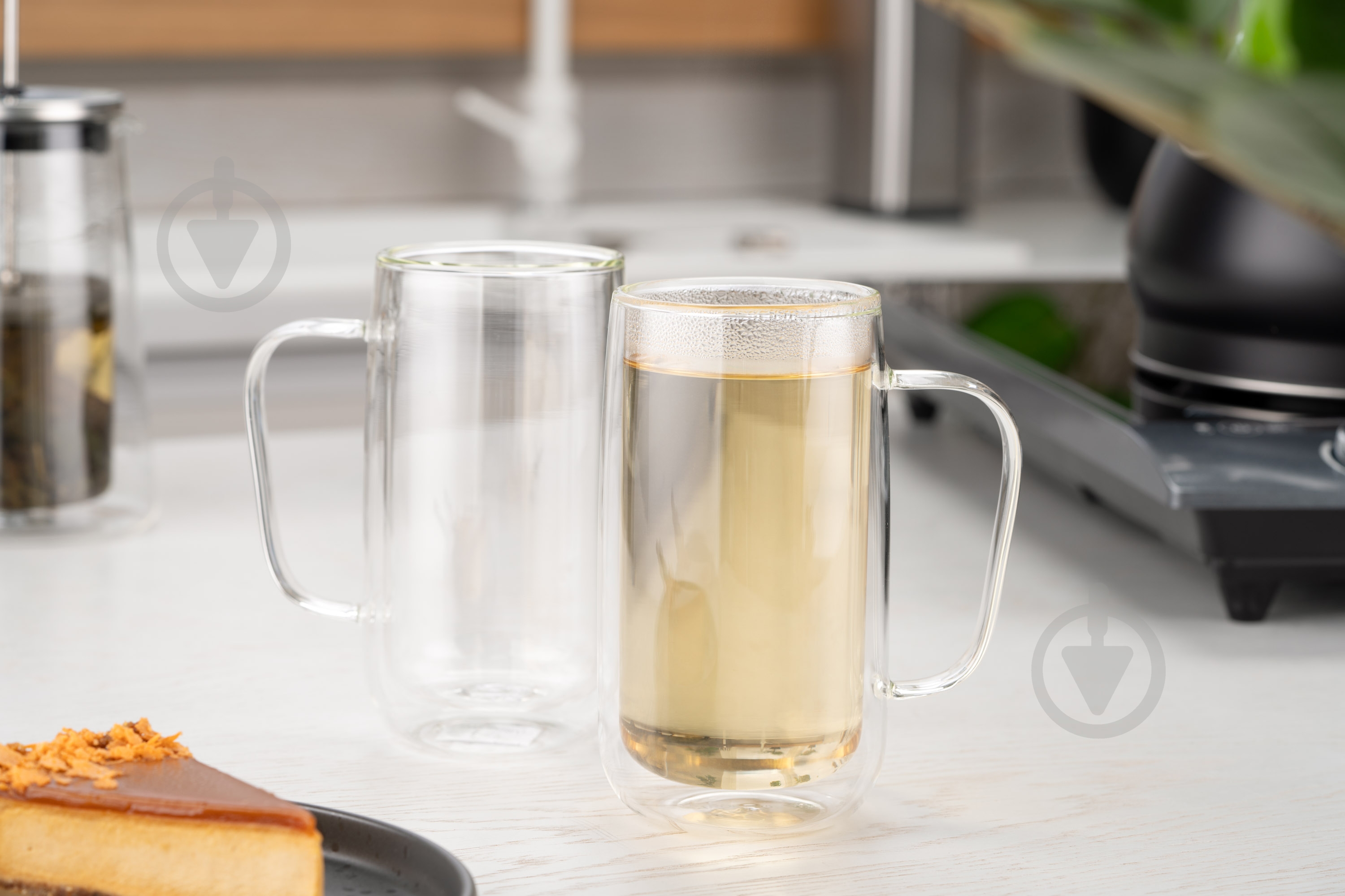 Набор чашек Ardesto 400 мл 2 шт. прозрачный AR2640BHR - фото 2 Набор чашек Ardesto 400 мл 2 шт. прозрачный AR2640BHR - фото 2