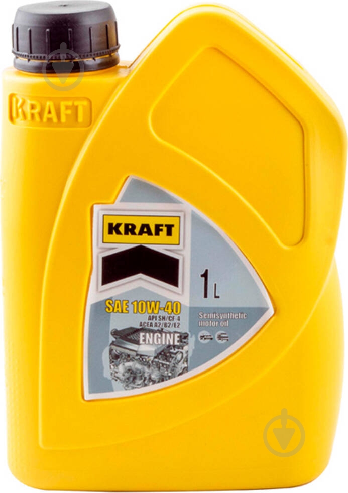 Моторное масло полусинтетическое Kraft Engine 10W-40 1 л - фото 1